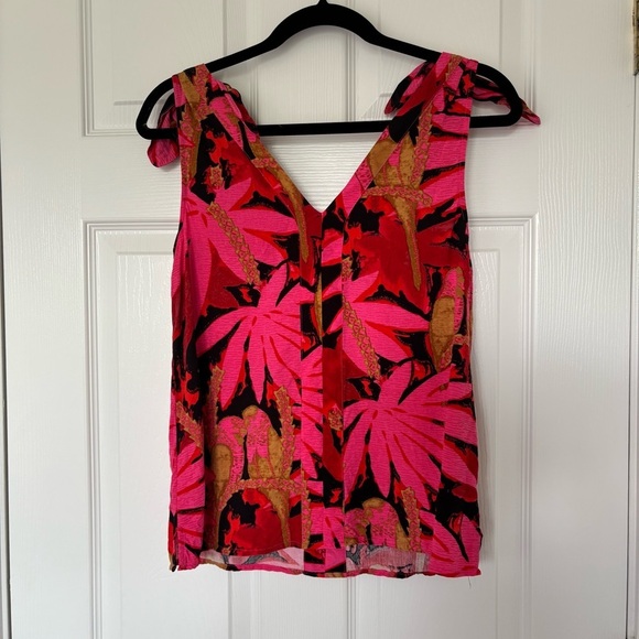 J. Crew Patterned Tank With Tie Details Size Extra Small - Picture 5 of 5